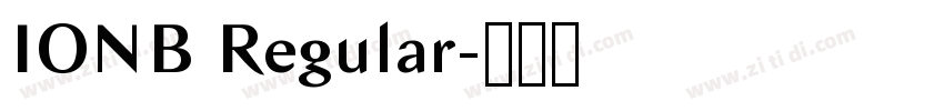 IONB Regular字体转换